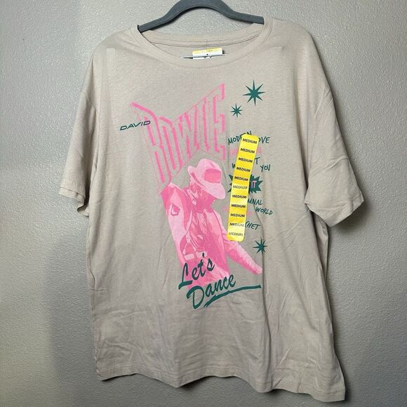 Soft Lightweight Crewneck Short Sleeve Band Graphic Tee Size Medium David Bowie - Picture 1 of 5